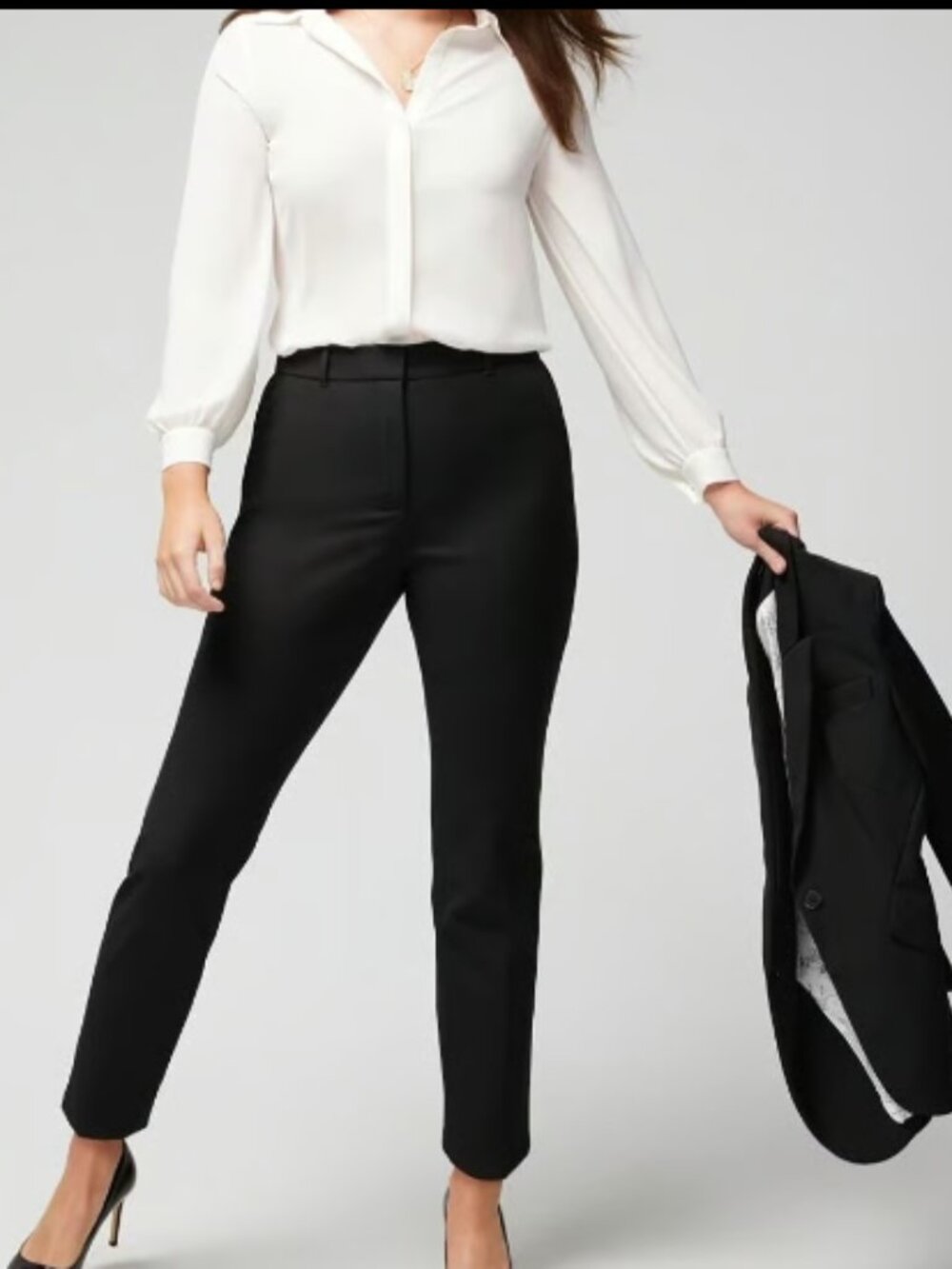 WHITE HOUSE BLACK MARKET ELLE SLIM ANKLE COMFORT STRETCH NWT $110 10 L